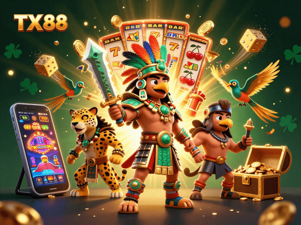 Experience the thrill at TX 88 with an explosive jackpot scene featuring exciting casino elements.