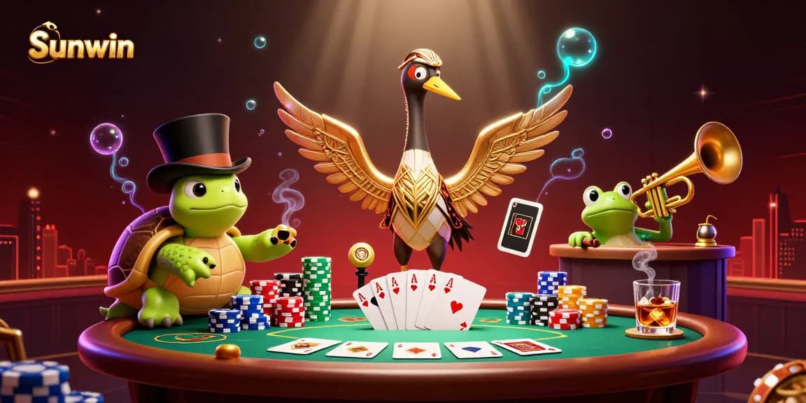 Experience exciting gameplay with Sunwin at a vibrant speakeasy, featuring poker elements and rich detail.