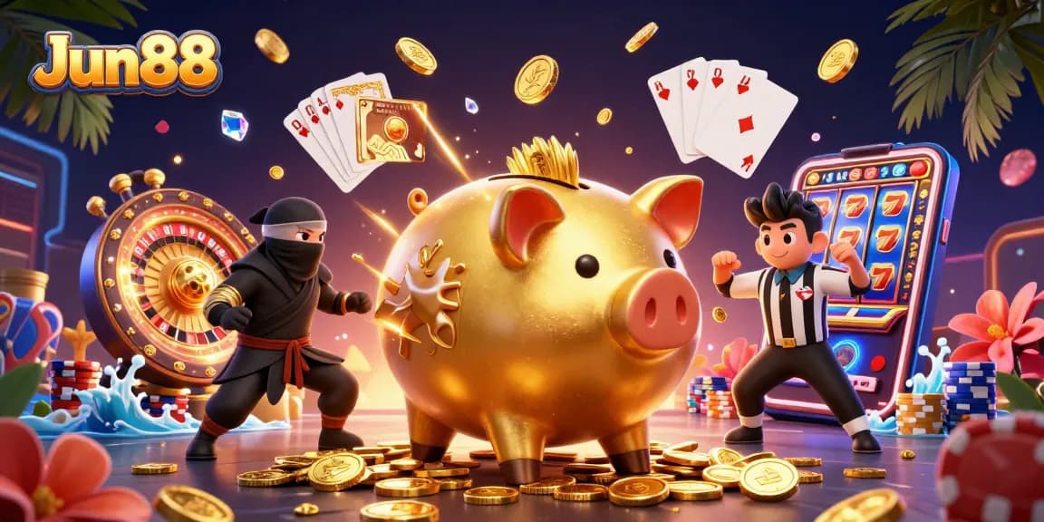 Experience thrilling gameplay at Jun88 with dynamic casino elements and vibrant 3D characters.