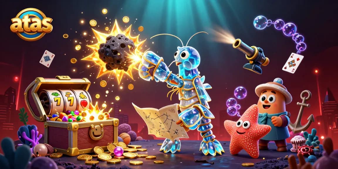 Engage in spectacular wins at atas casino with vibrant illustrations of galactic-themed characters and dynamic gaming elements.