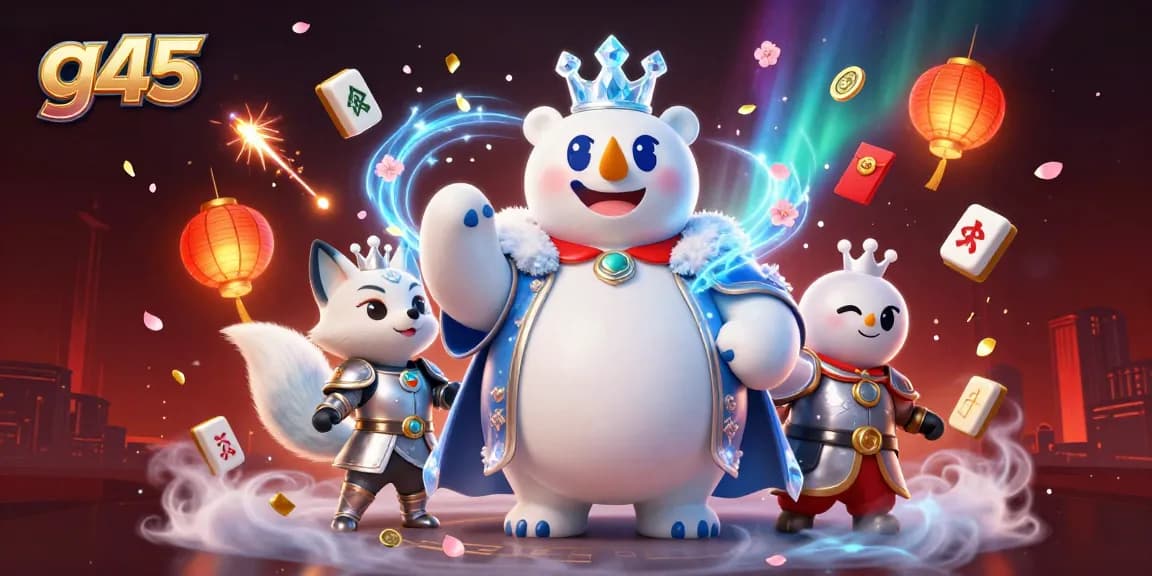 Experience g45's vibrant energy in a stunning 3D casino illustration featuring engaging gaming elements.