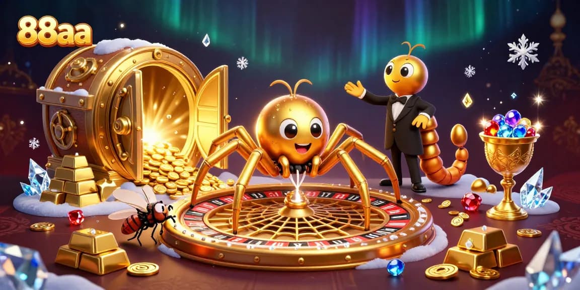 Experience excitement with 88aa while betting at a roulette-themed spider web casino.