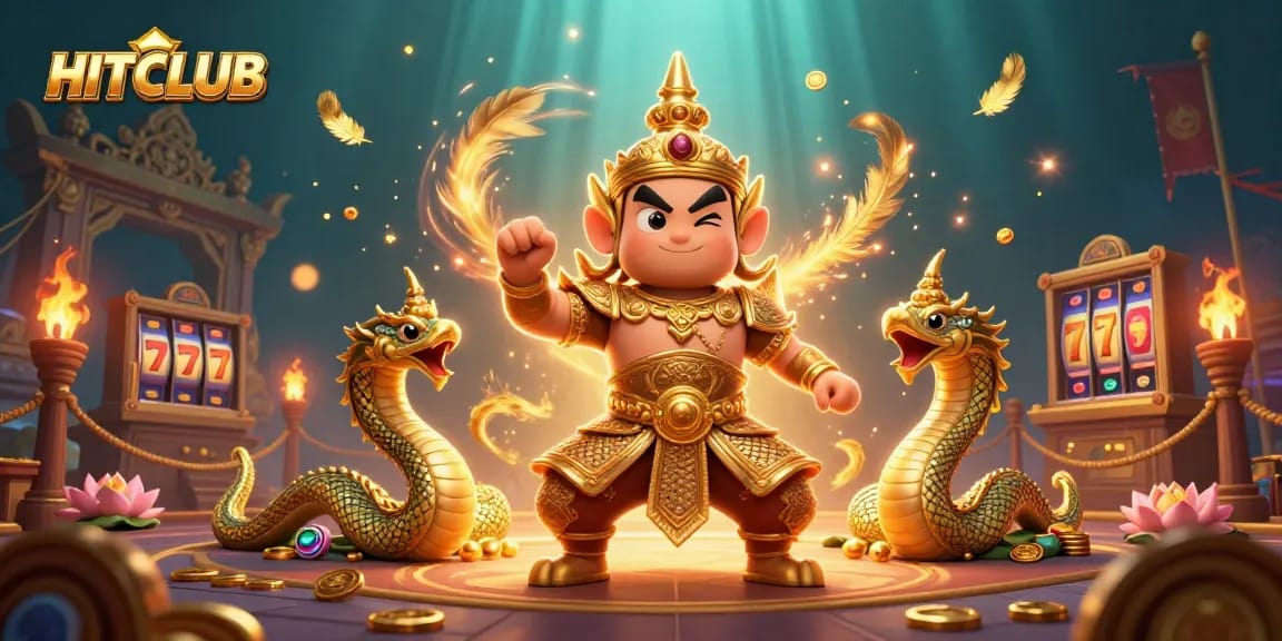 Engage with HITCLUB's immersive gaming experience featuring vibrant symbols and characters.