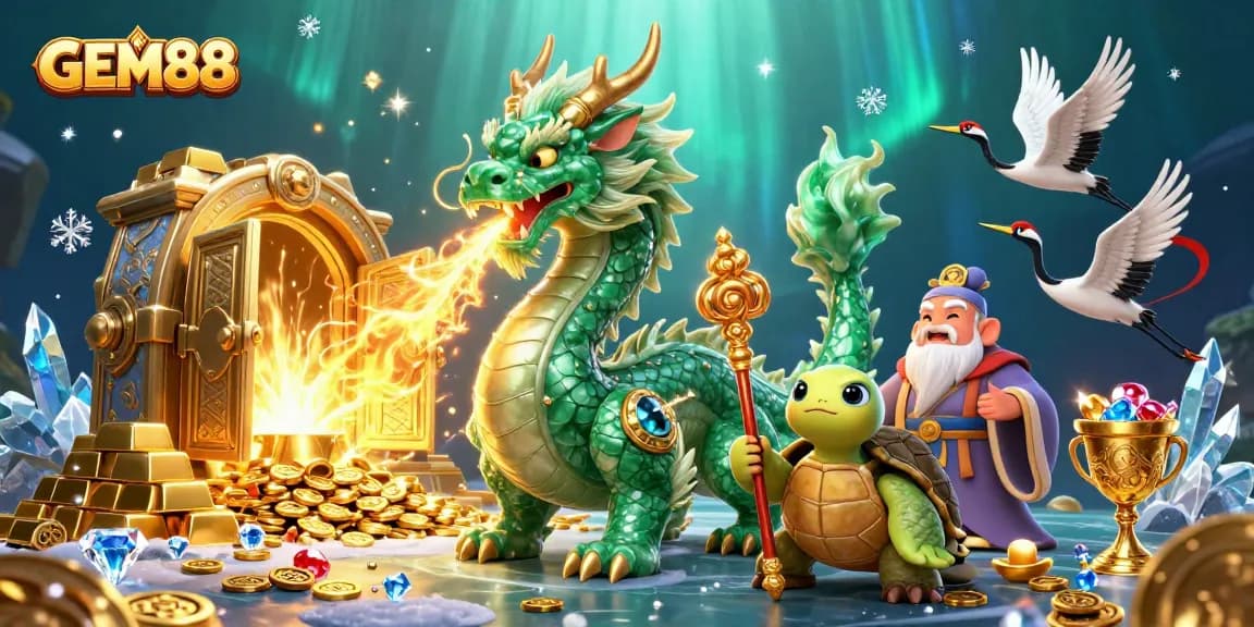 Engage in GEM88's thrilling gaming experience featuring mythical creatures and rich treasures.