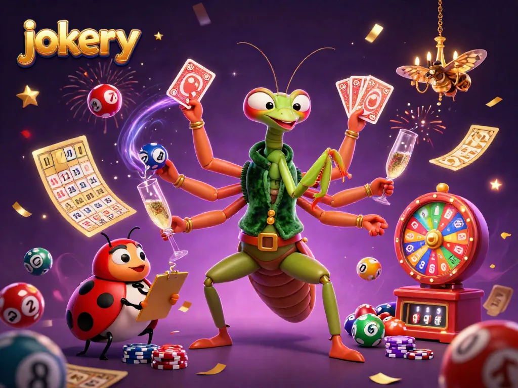 Experience exciting gaming action at jokery with a vibrant casino scene featuring colorful elements.