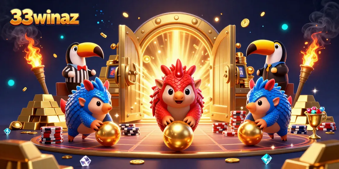 Engage with 33winaz's thrilling casino experience featuring dynamic pangolin rivals and golden treasures.