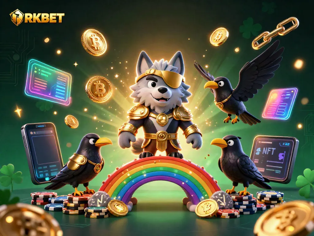 Experience thrilling gameplay at RIKBET with a dynamic casino-themed 3D illustration featuring Odin and ravens.