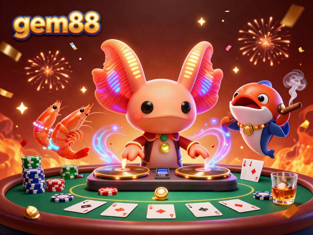 Experience intense gaming action with gem88 featuring a vibrant underwater party scene.