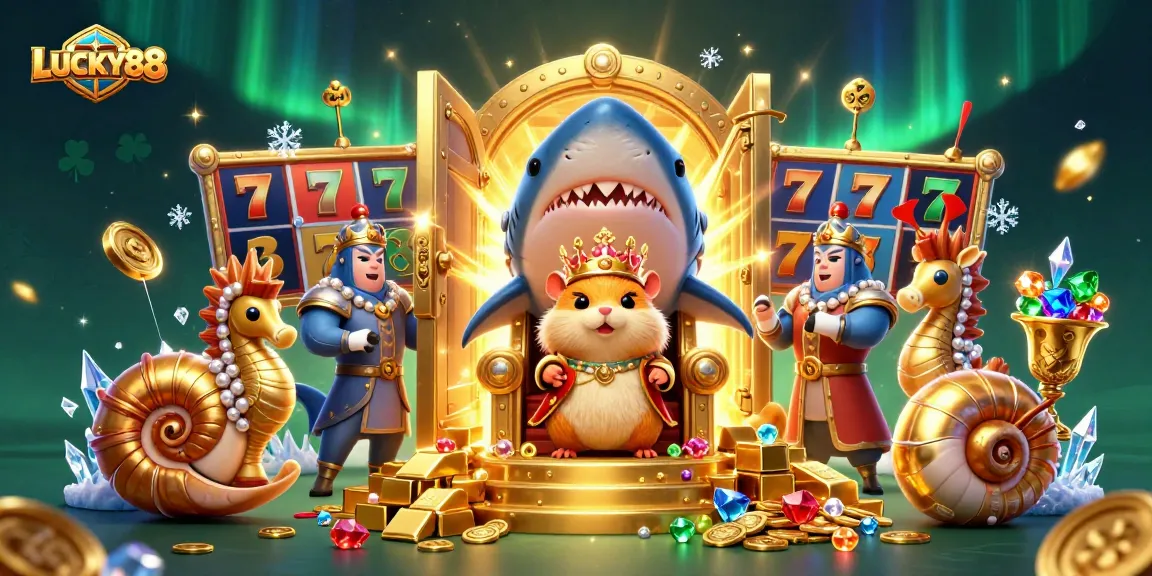 Engage with LUCKY88's thrilling slot games featuring powerful 3D elements and treasures in the casino.