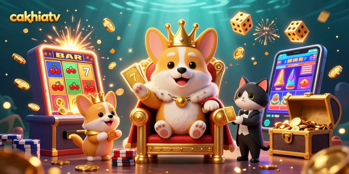 Experience live gambling thrills with cakhiatv's vibrant casino scene featuring royal characters and dynamic game elements.