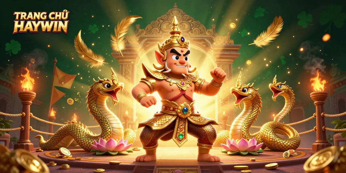 Bet on TRANG CHỦ HAYWIN with an engaging 3D illustration showcasing casino excitement and vibrant characters.