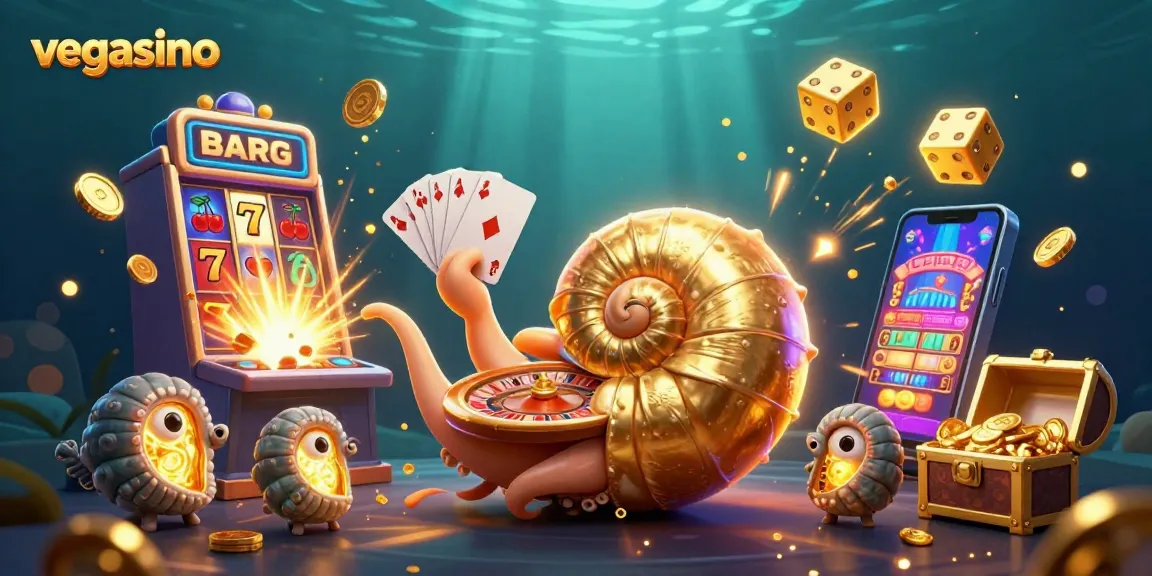 Play exciting games at Vegasino Casino with a dynamic nautilus roulette wheel and jackpot thrills!