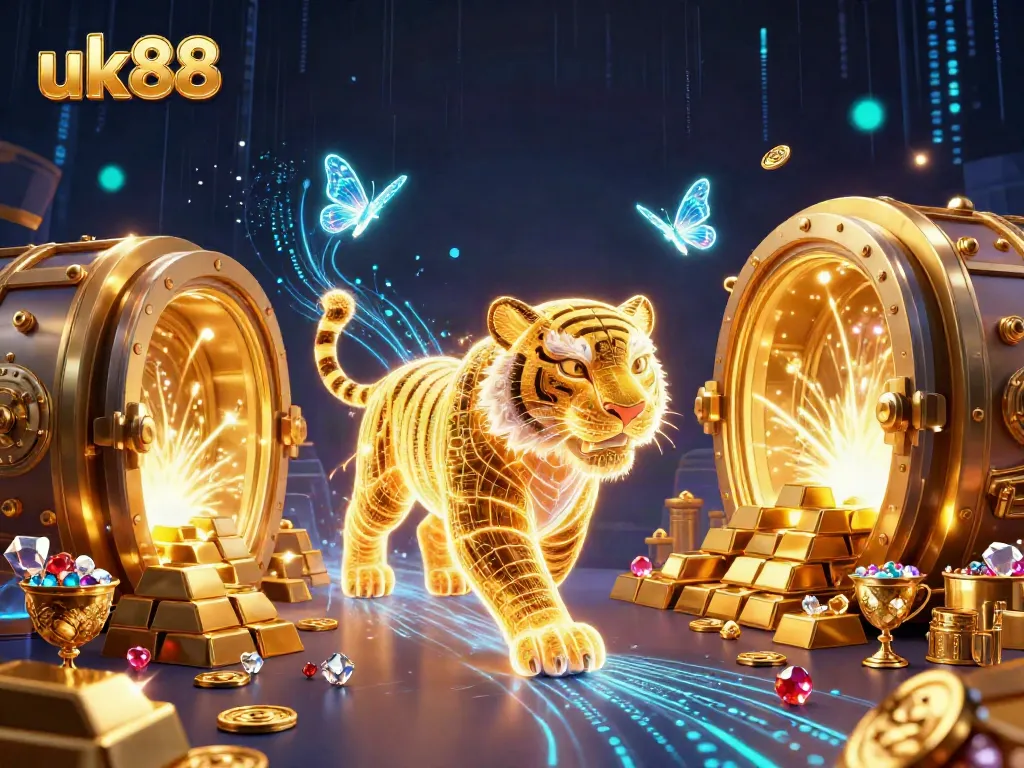 Experience thrilling gaming with UK88's vibrant digital casino featuring energetic characters.