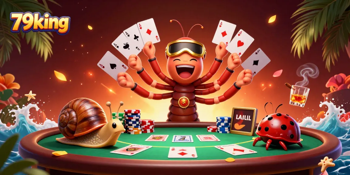 Experience the thrill of gambling with 79king as a millipede dealer fans playing cards at a vibrant casino.