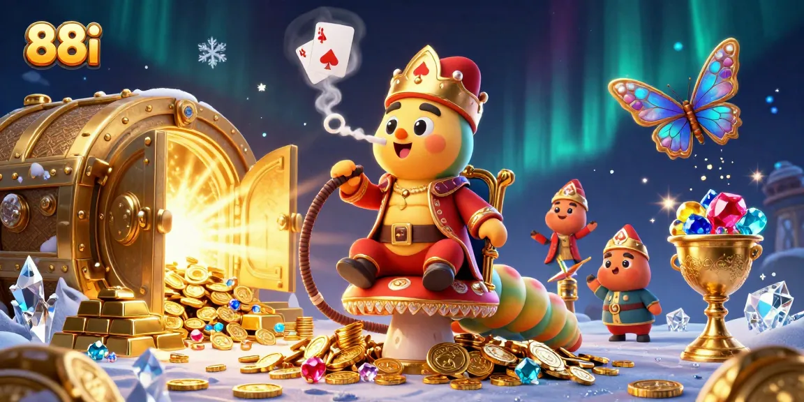 Experience gaming excitement at 88i with a vibrant illustration depicting casino themes and characters.