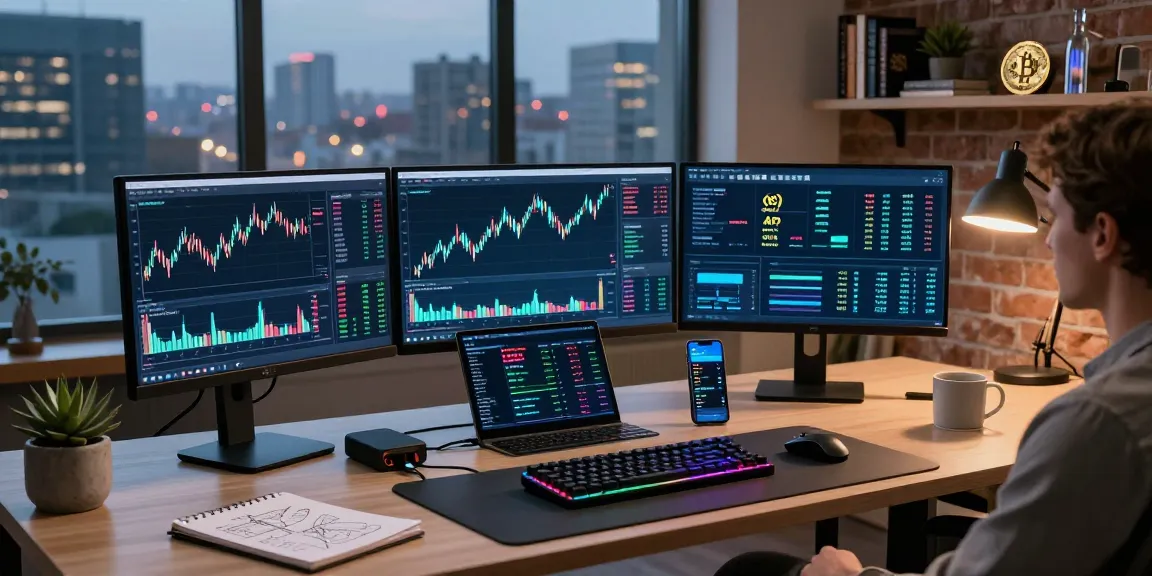 edimakor Videoeditor in einem modernen Krypto-Arbeitsplatz mit Bitcoin-Handelsdiagrammen und DeFi-Anwendungen