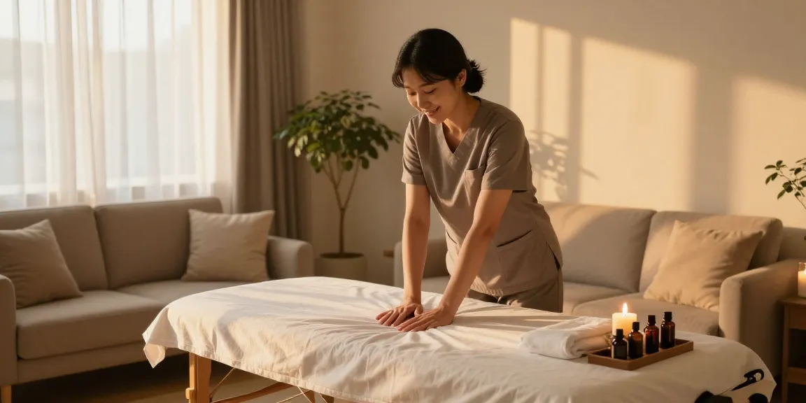 Experience the best 은평구출장마사지 in a cozy, calming home environment with a professional therapist.