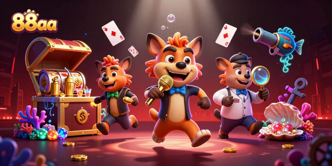 Immerse in the thrilling 88aa comedy casino with vibrant hyenas mixing laughter and luck.