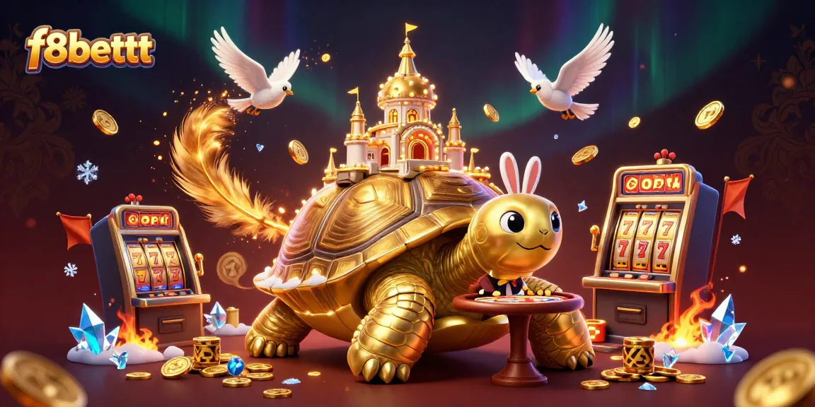 Experience the excitement at f8bettt's 3D casino with vivid elements and gold coins everywhere.