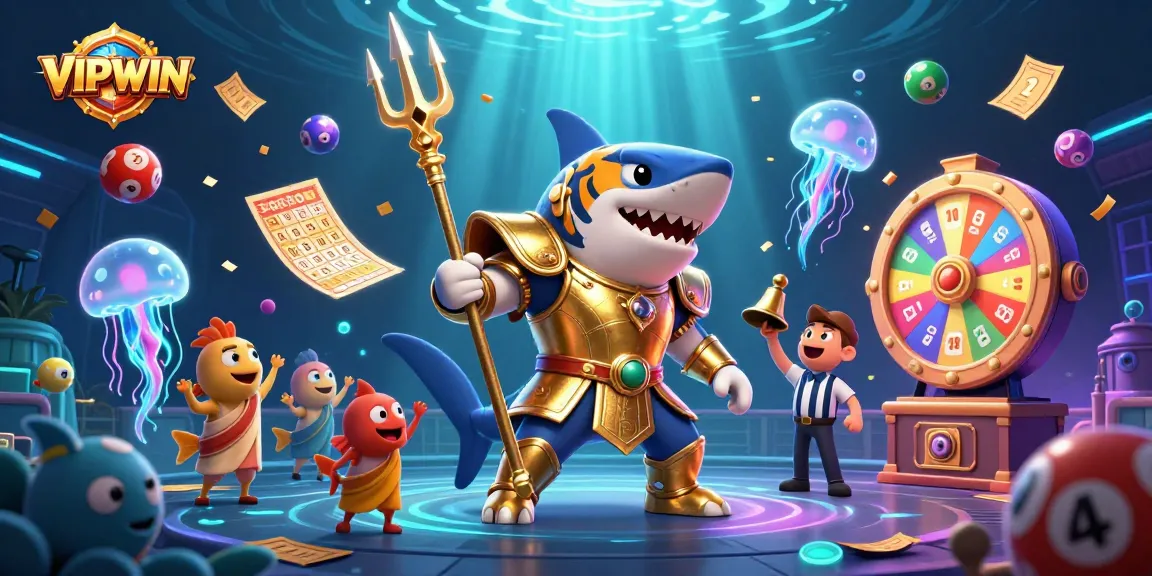 Engage in thrilling games at VIPWIN's underwater colosseum with vibrant lottery action.