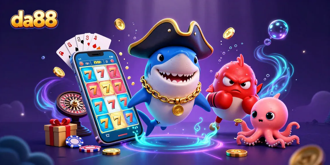 Engage with da88's vibrant underwater casino adventure featuring characters and dynamic game elements.