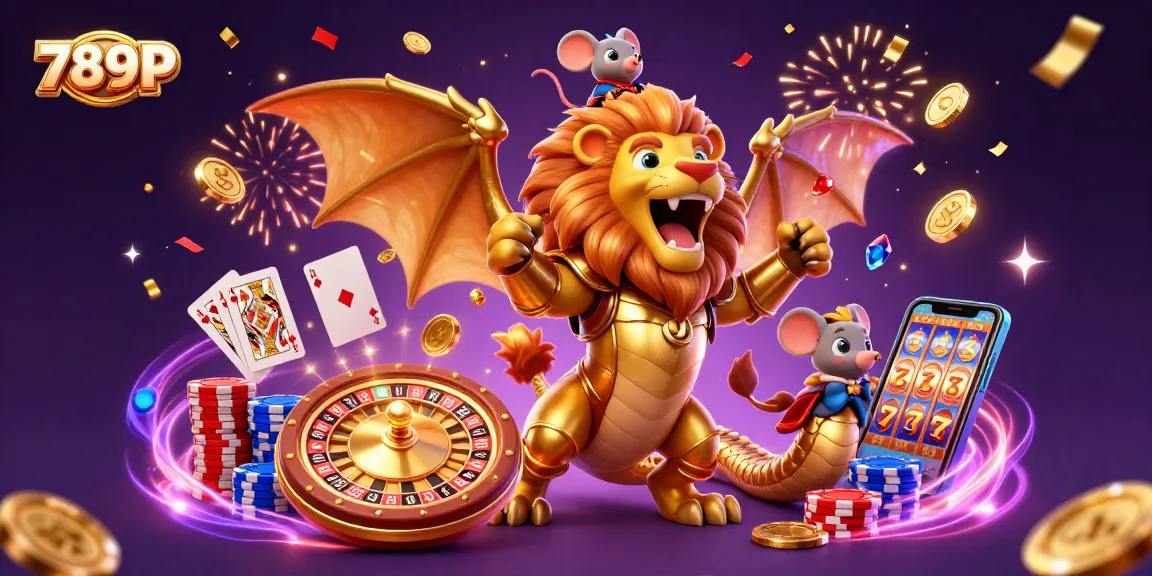 Immerse in the excitement of 789P with golden coins, lively games, and a magical casino atmosphere.