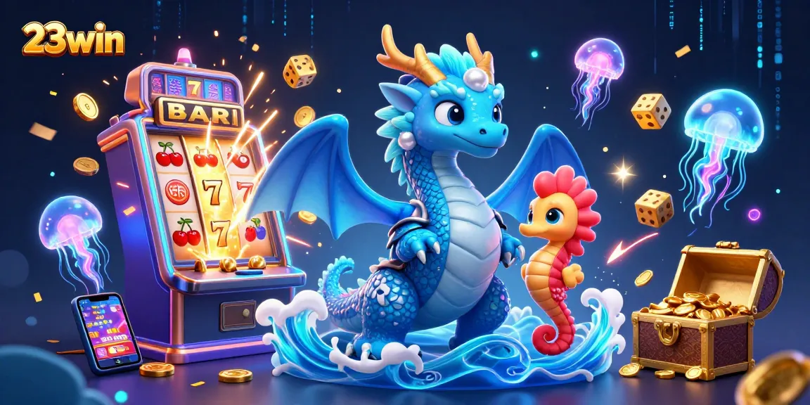 Experience the energetic thrills at 23win with dazzling slot machines and mystical sea creatures.