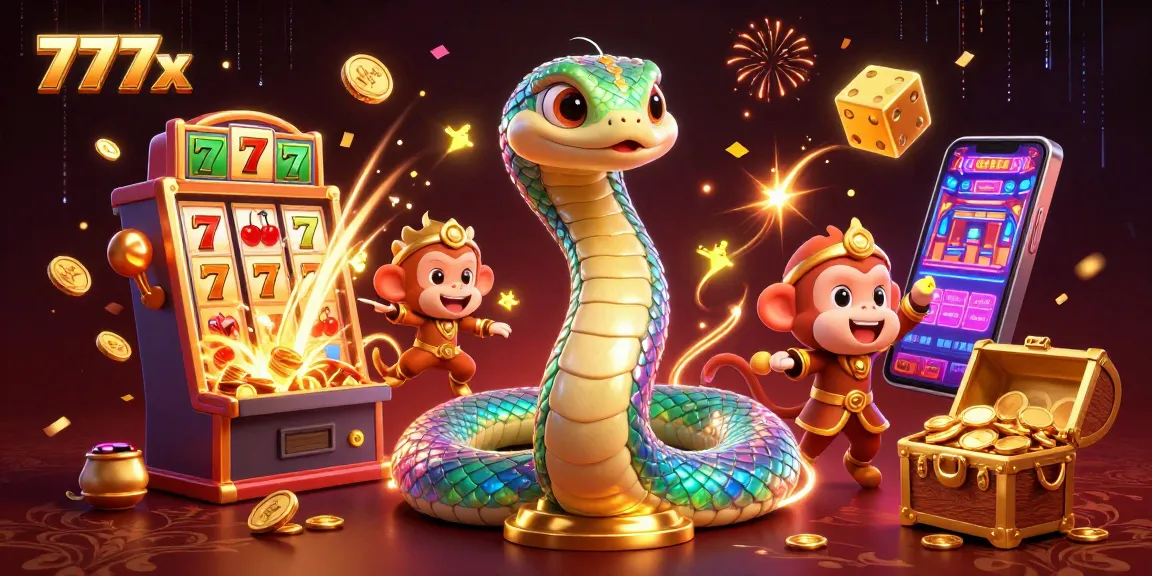Experience winning excitement with 777x in a vibrant, dynamic casino scene.